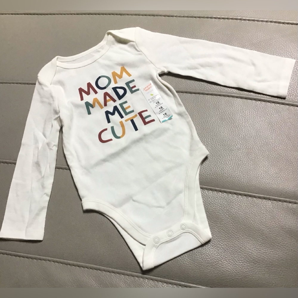 Jumping Beans White Cotton Bodysuit One Piece